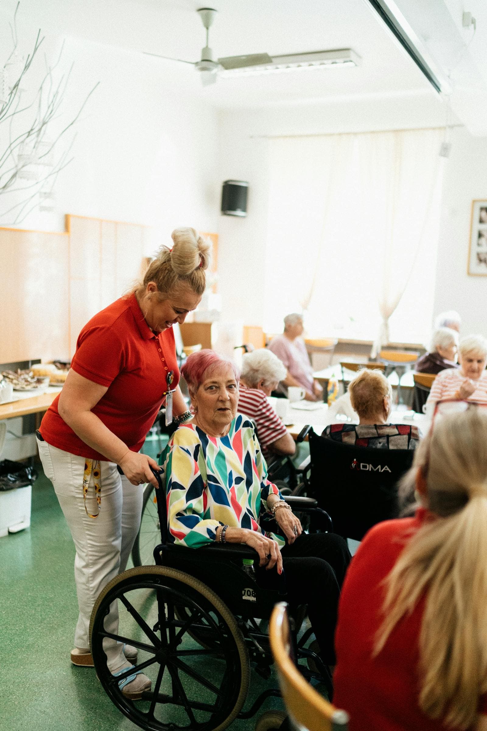 Support worker assisting a participant in the community